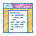 archive folder icon doodle illustration