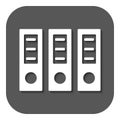 The archive folder icon. Document and data, portfolio, office symbol. Flat