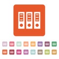 The archive folder icon. Document and data, portfolio, office symbol. Flat