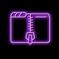 archive folder neon glow icon illustration Royalty Free Stock Photo