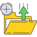 Archive folder vector document file flat icon