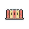 Color illustration icon for Archive, file and library Royalty Free Stock Photo