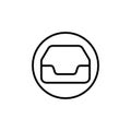 Archive icon Thin vector set