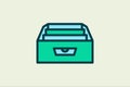 Archive icon. icon related to UI elements. suitable for web site, app, user interfaces,element, printable etc. flat line icon Royalty Free Stock Photo