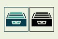Archive icon. icon related to UI elements. suitable for web site, app, user interfaces,element, printable etc. solid icon style. Royalty Free Stock Photo
