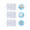 Archive important documents concept line icons with text Royalty Free Stock Photo