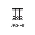 Archive line icon Royalty Free Stock Photo