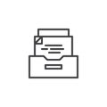 Archive report outline icon