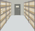 Archive. The room for storage of documents. Interior Royalty Free Stock Photo