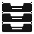Archive storage system organizing files with labeled drawers