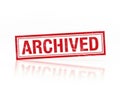 Archived stamp isolated on white background Royalty Free Stock Photo