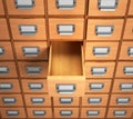 Archives. empty the drawer for archival documenttion