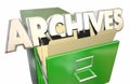 Archives Old Records Data File Folders Cabinet