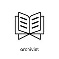 Archivist icon from Museum collection. Royalty Free Stock Photo