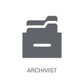 Archivist icon. Trendy Archivist logo concept on white background from Museum collection Royalty Free Stock Photo