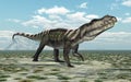 Archosaur Prestosuchus in a landscape