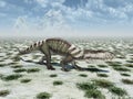 Archosaur Prestosuchus in a landscape