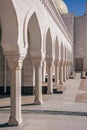 Archs of Beautiful White Mosque.