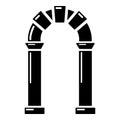 Archway ancient icon, simple black style