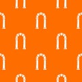 Archway ancient pattern vector orange