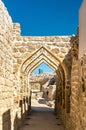 Archway at Bahrain Fort. A UNESCO World Heritage Site Royalty Free Stock Photo