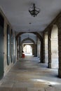 An archway in a central street in Santiago de Compostela, Spain Royalty Free Stock Photo