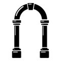 Archway concrete icon, simple black style