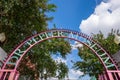 Archway at the entrance to the Dr Pepper Museum