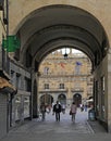 Archway entrance to Plaza Mayor in Salamanca