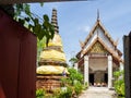 Archway entrance to the temple. Khok Kham temple, Thailand