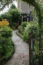 Archway into the garden Royalty Free Stock Photo