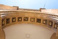 Archway on historic building of the government of Upper Bavaria, ornaments, close-up