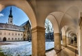 Archway and Inner Yard of the monastery of Heiligenkreuz