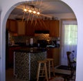 Through the Archway. Kitchen DIY is now complete `check`! Royalty Free Stock Photo