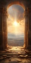 Ancient Roman Porch: Epic Sunset And God-rays