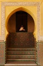 Archway, Mausoleum of Moulay Ismail, imperial palace, Meknes Morocco Royalty Free Stock Photo