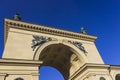 Archway in Munich with blue sky background