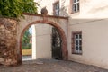 Archway in the old town of Colditz, Saxony