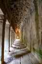 Archway with reliefs from carved stones in temple Ta Prohm, Angkor Wat, Khmer Temple, Siem Reap, Cambodia.