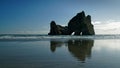 The archway rock at Wharariki Beach, Golden Bay, New Zealand