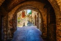 Archway in San Gimignano, Italy