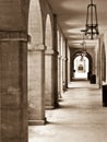 Archway in sepia. Royalty Free Stock Photo