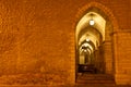 Archway in Tallinn Town Hall at Night Royalty Free Stock Photo