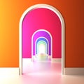 Archway to the colorful future.