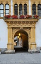 Archway to renaissance Landhouse building in Graz, Austria. UNESCO World Heritage Site