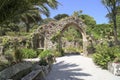 Archway with tropical plants