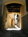 Archway Tuscan village Italy