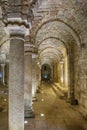 Archway in an underground crypt Royalty Free Stock Photo