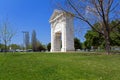 Arco das Portas de Sao Bento Triumphal Arch in Praca de Espanha Square Royalty Free Stock Photo