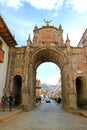 Arco de Santa Clara, a Stunning Old Stone Gate in the City of Cusco, Peru